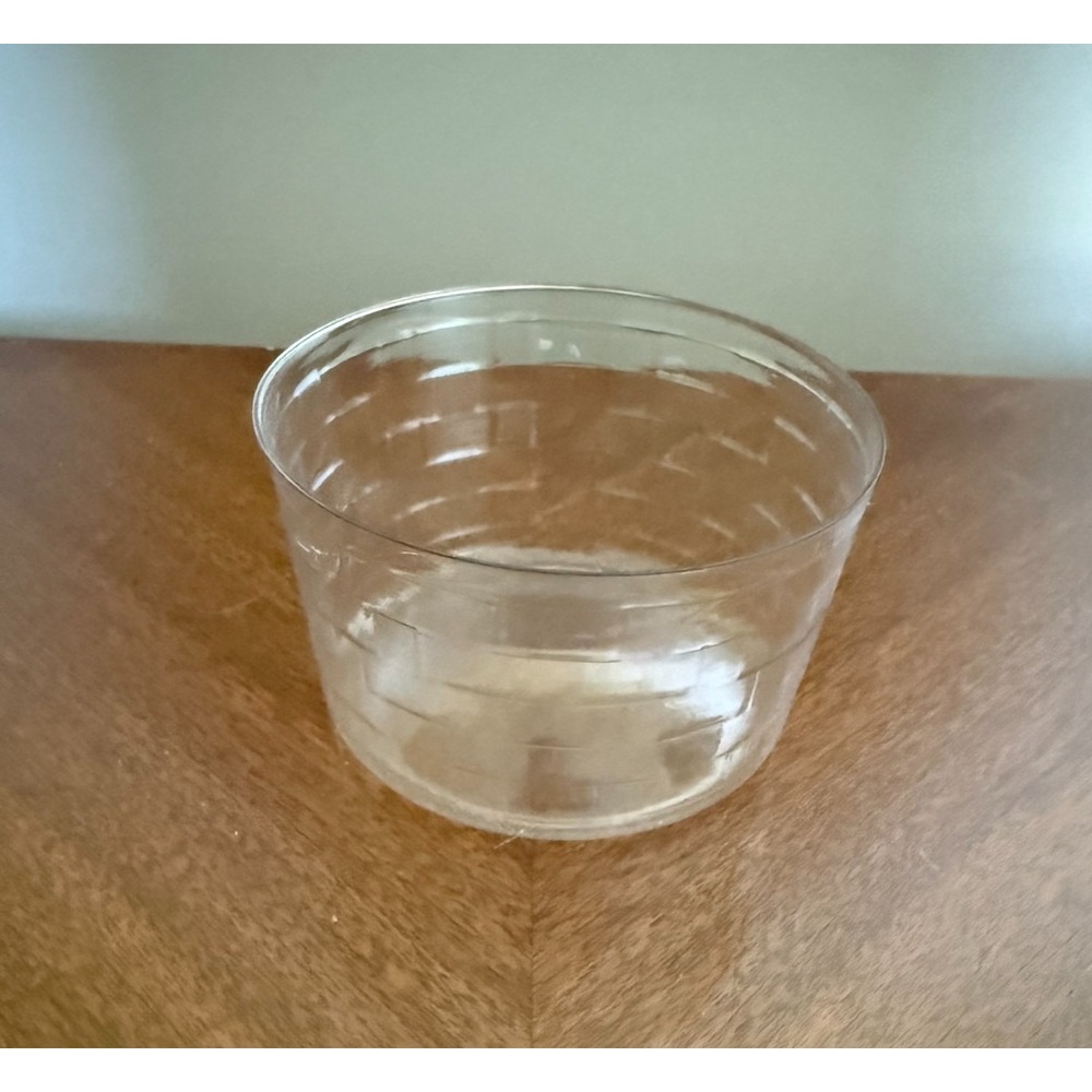 Longaberger Basket Clear Plastic Protector 4"RD x 2.5"H